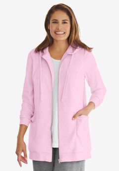 Zip Front Tunic Hoodie Jacket