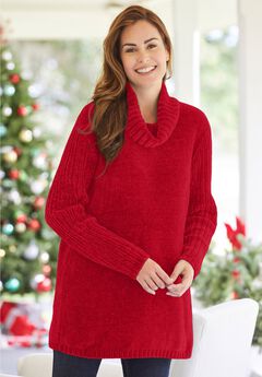 Chenille Cowlneck Sweater