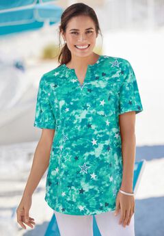 Notch-Neck Pocket Tee