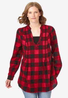 Flannel Tunic With Layered Look