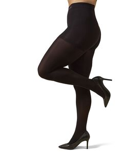 Microfiber Opaque Plus Size Curvy Control Top Tights