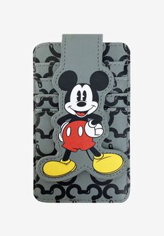 Disney Mickey Mouse Card Holder Wallet Button Snap Closure