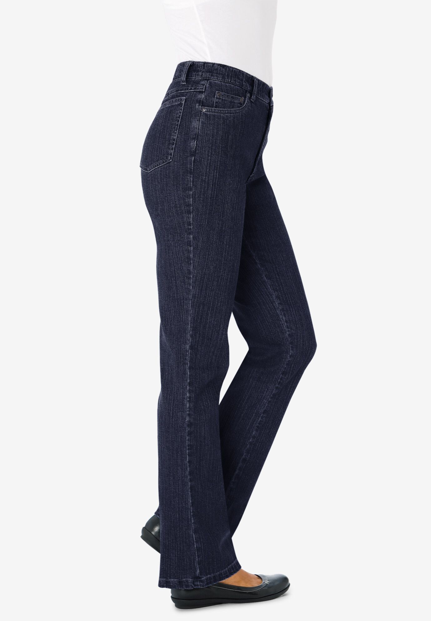 woman within bootcut jeans