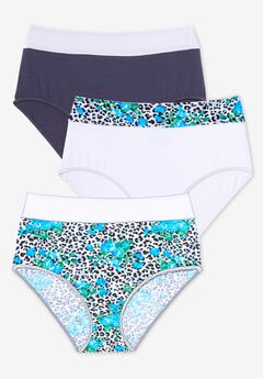 Full Coverage Stretch Cotton Color Block Brief 3-Pack