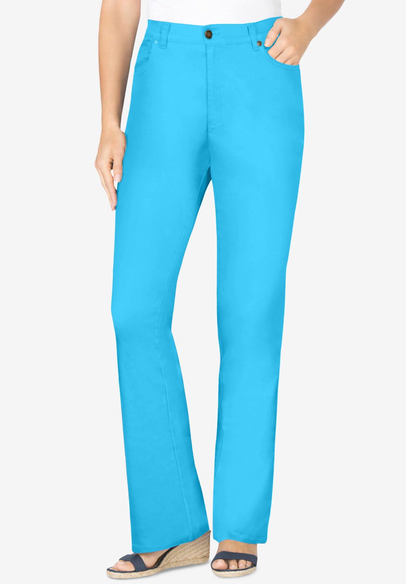 Stretch Denim Five-Pocket Bootcut Jeans
