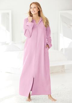 Long Hooded Fleece Sweatshirt Robe