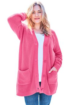 Plus Size Patterned Cardigans