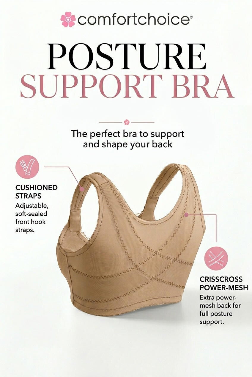 Front-Close Wireless Posture Bra, , on-hover image number 1