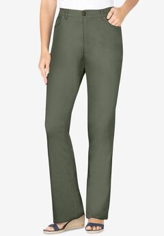 Stretch Denim Five-Pocket Bootcut Jeans