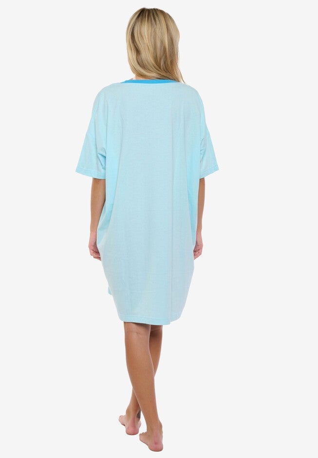 Women's Peanuts Lucy The Doctor Dorm Sleep Shirt One Size Blue, BLUE, on-hover image number 1