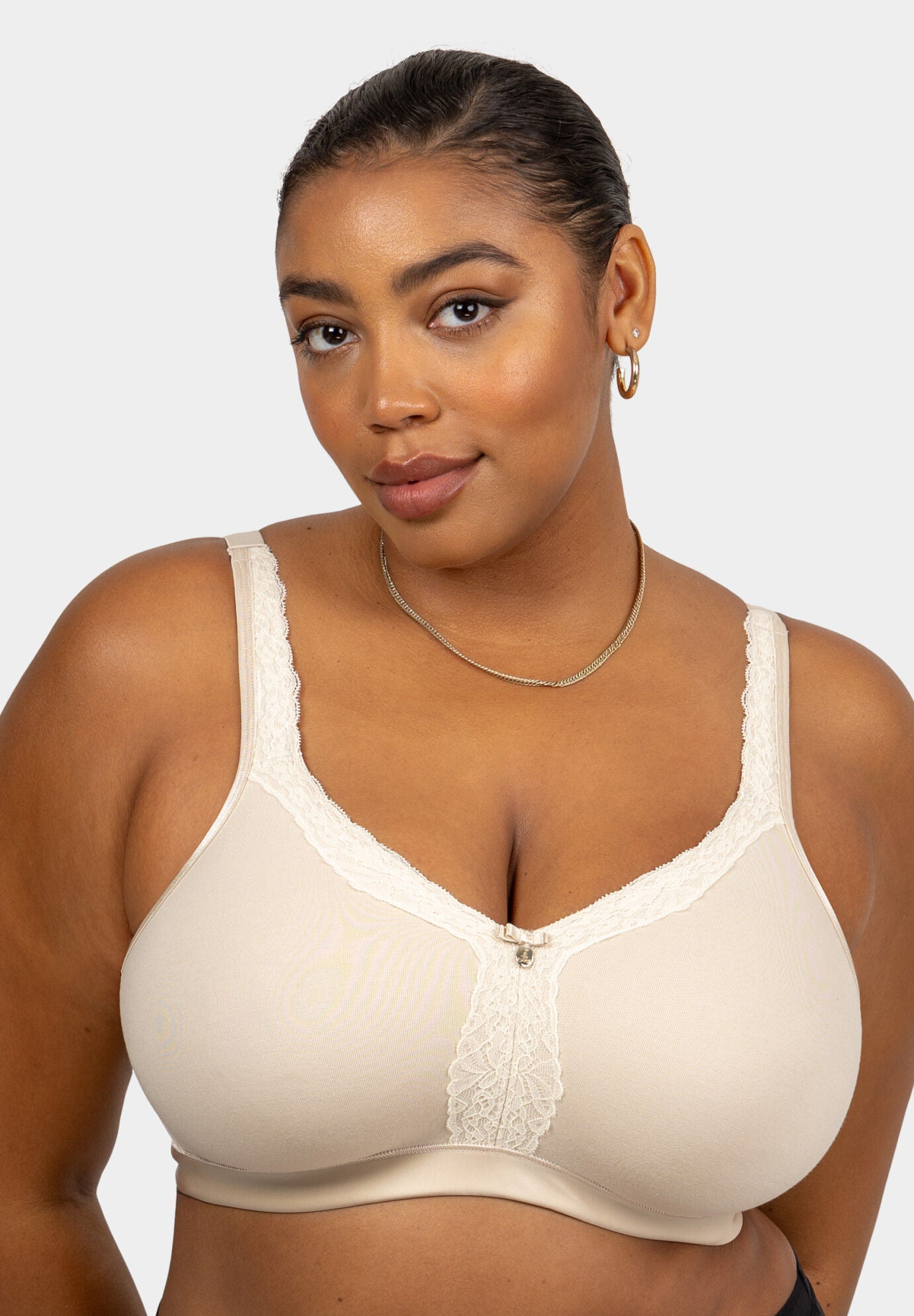Cotton Luxe Unlined Wireless Bra, NATURAL, hi-res image number 0