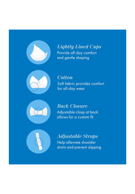 Bestform 5006248 Striped Wireless Cotton Bra With Lightly-Lined Cups, , alternate image number null