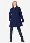 Wool-Blend Classic A-Line Coat, NAVY, hi-res image number null