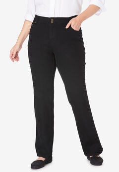 Secret Solutions™ Tummy Smoothing Bootcut Stretch Denim Jeans