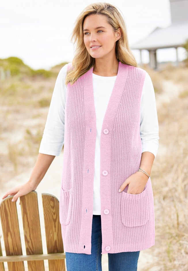 Shaker Knit Vest, , alternate image number null