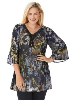 Embellished Pleated Blouse