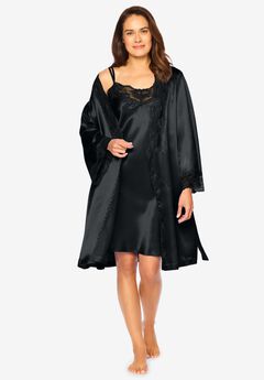 The Luxe Satin Short Peignoir Set