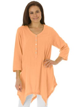 Handkerchief Hem Henley Tunic