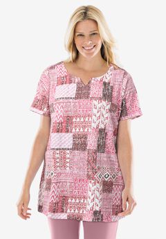 7-Day Print Patchwork Knit Tunic