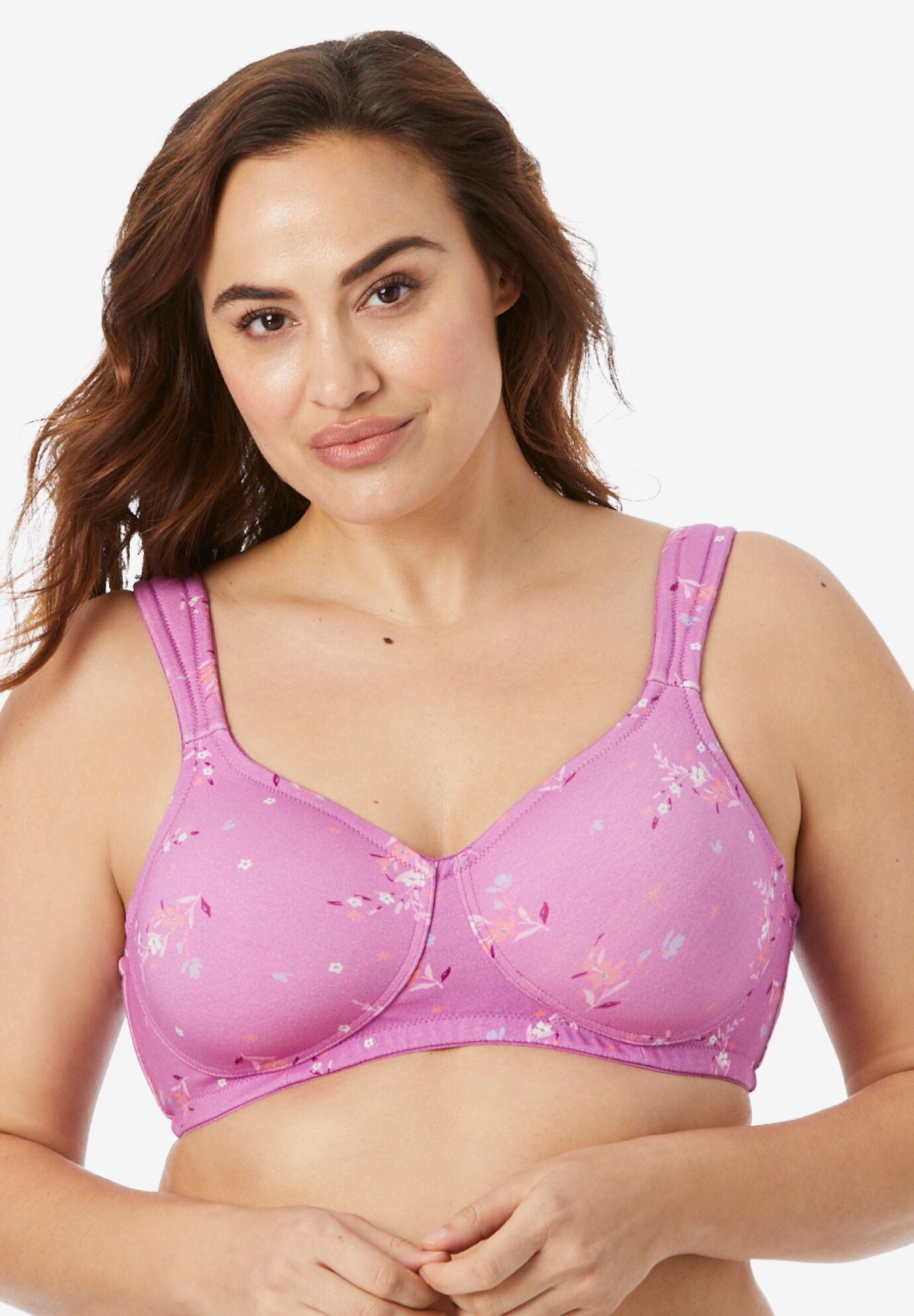 Cotton wireless t shirt bra clearance