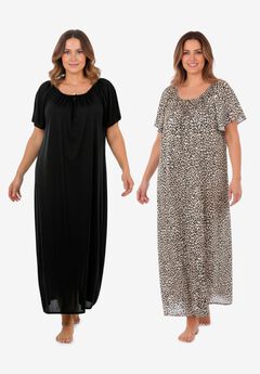 2-Pack Long Silky Gown