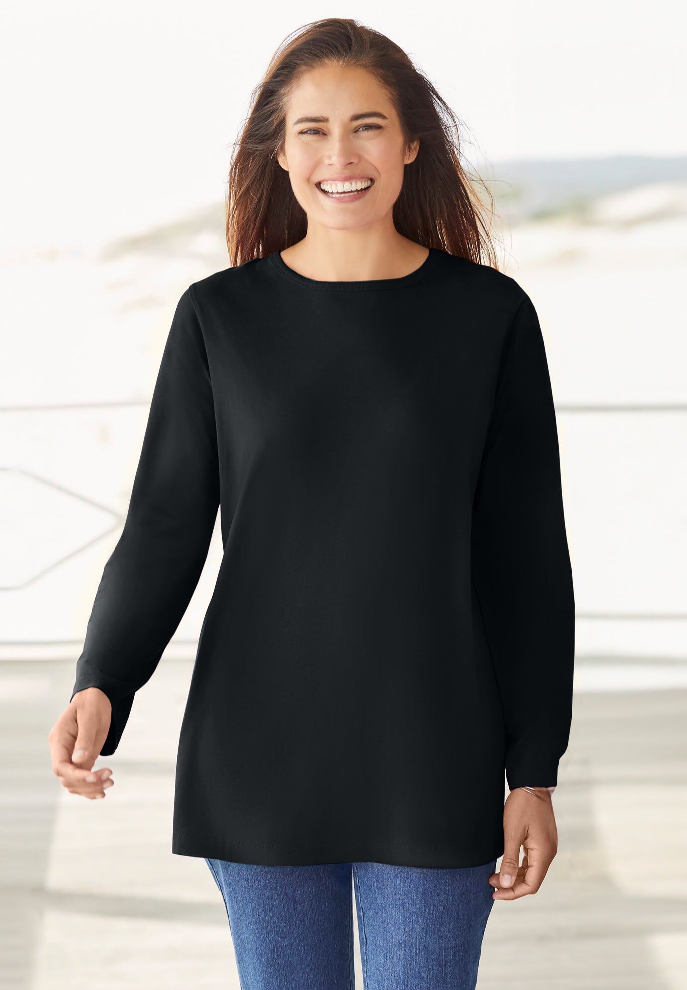 Perfect Long-Sleeve Crewneck Tee 28