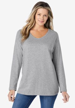 Perfect Long-Sleeve V-Neck Tee