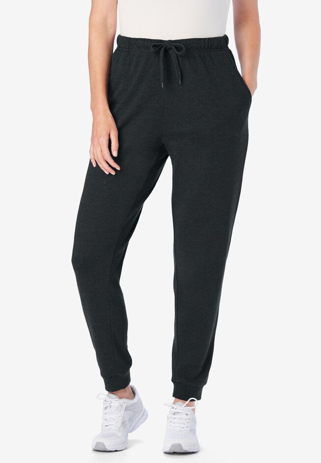 Rib-Cuff Jogger Pant, HEATHER CHARCOAL, hi-res image number 0