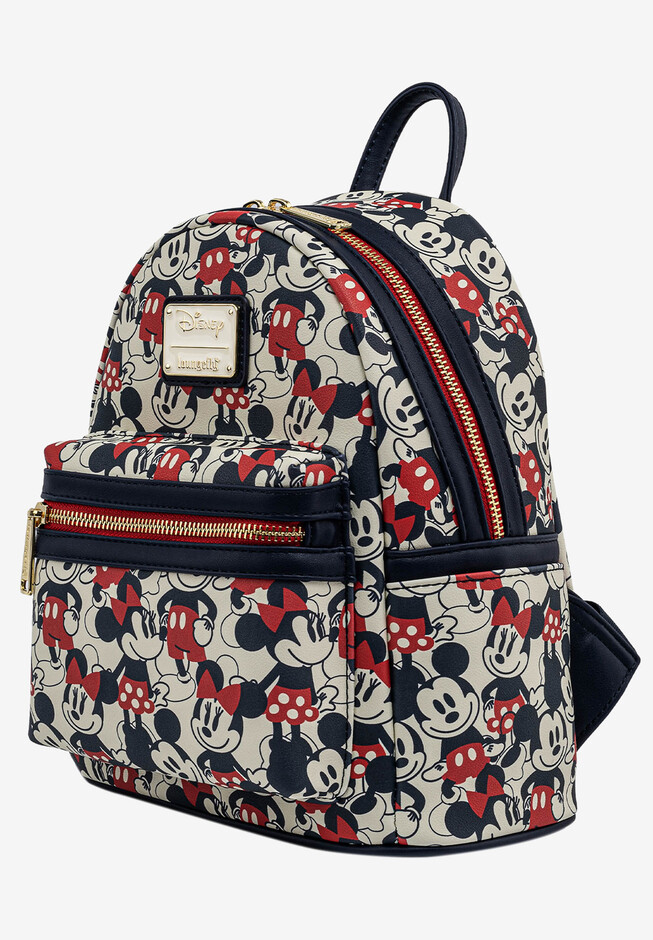Loungefly Disney Mickey Mouse Patches Denim Backpack