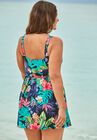 Twist-Front Swim Dress, , on-hover image number null