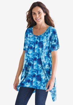 Textured Pointed Hem Tunic