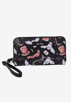 Harry Potter Wallet All-Over Print Zip Around Wristlet Strap