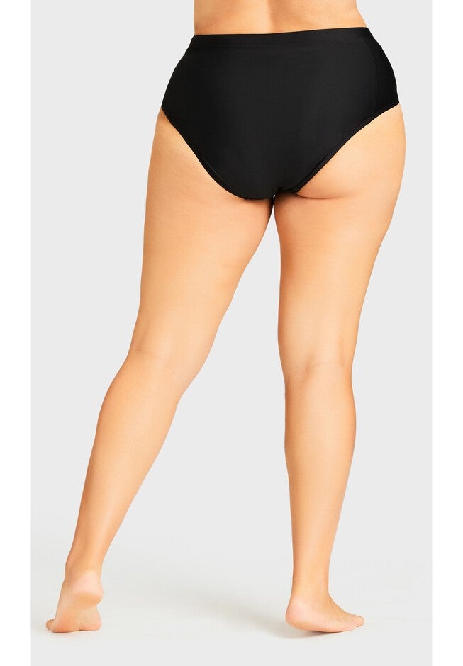 Knit High Waist Swim Brief, BLACK, on-hover image number null