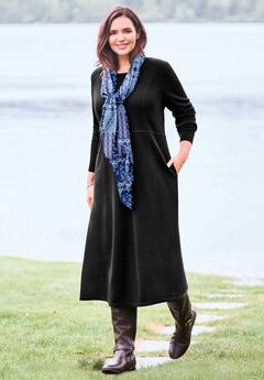 Thermal Knit A-Line Dress