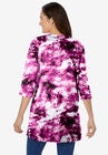 Three-Quarter Sleeve Notch-Neck Tunic, , on-hover image number null