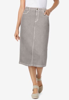 Stretch Denim Jean Skirt