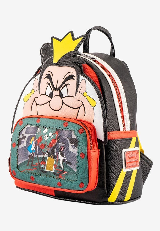 Loungefly X Disney Queen Of Hearts Mini Backpack Handbag Alice In Wonderland, , on-hover image number 1