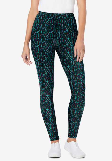 Stretch Cotton Printed Legging | Woman Within