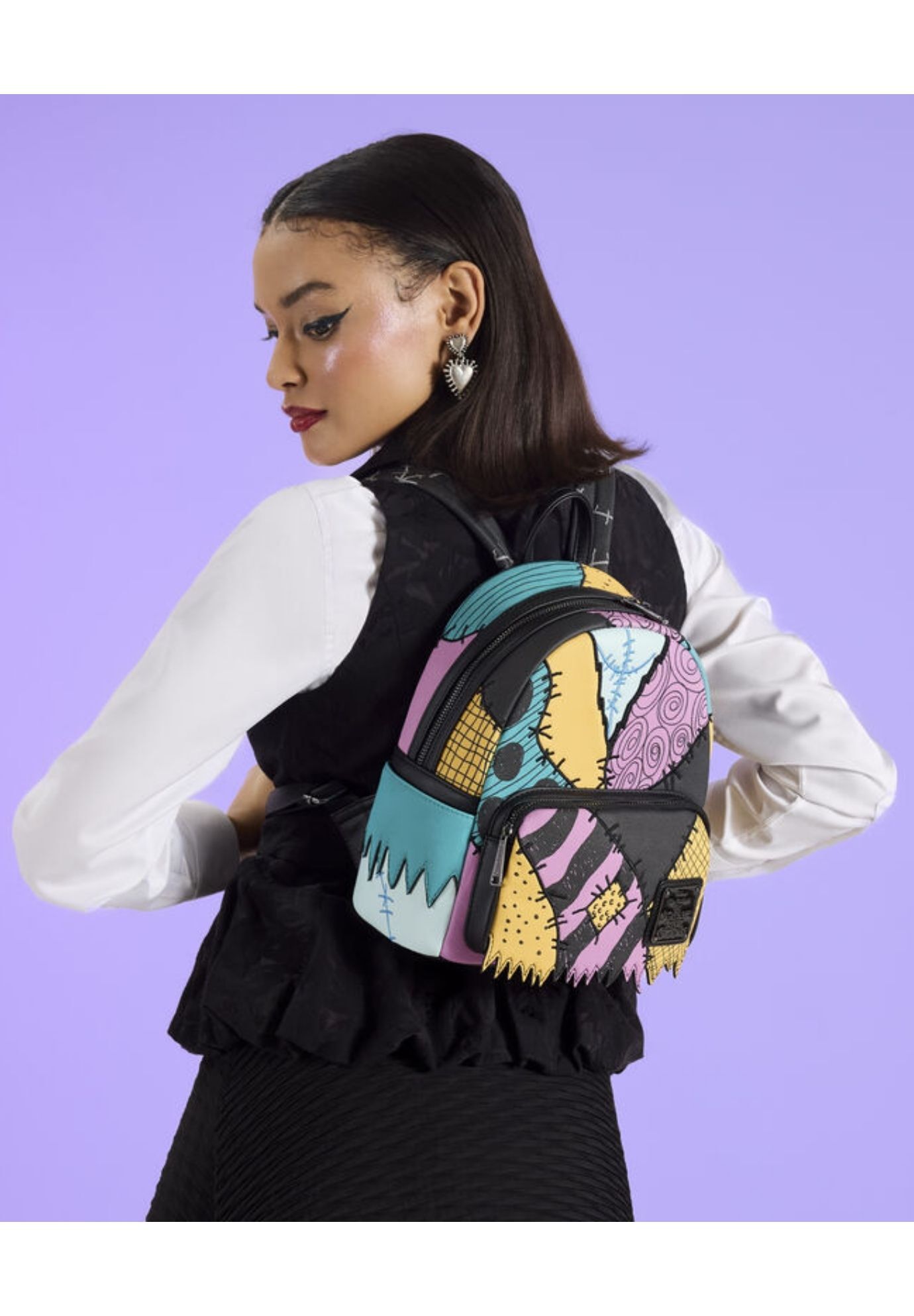 Loungefly x The Nightmare Before Christmas Sally Cosplay Mini Backpack, BLACK, alternate image number 5