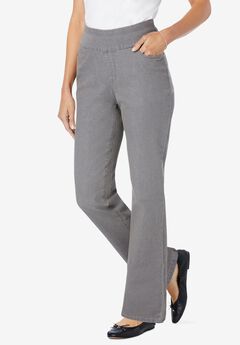 Flex-Fit Pull-On Bootcut Gap-Free Stretch Denim Jeans