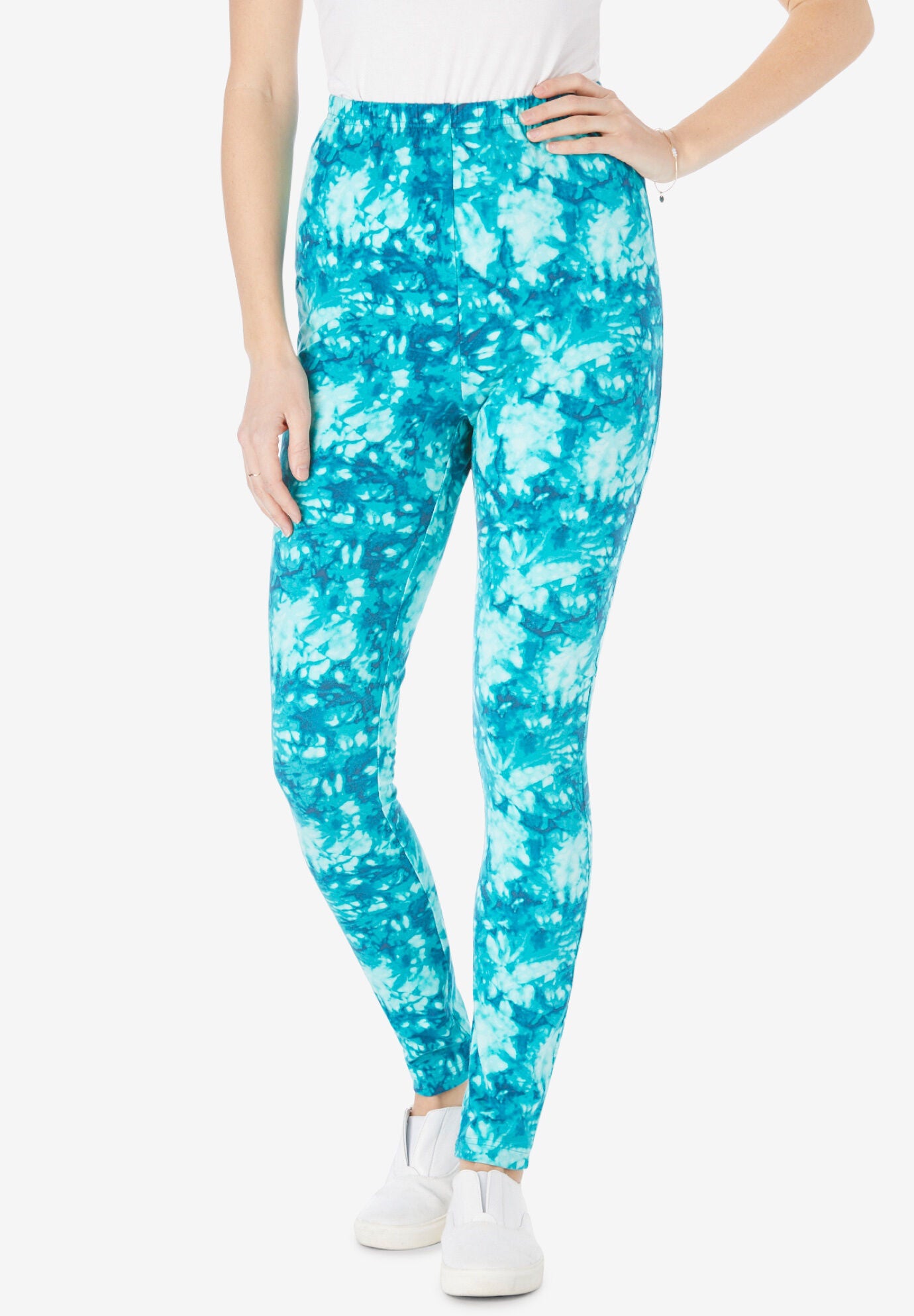 Woman within stretch leggings clearance