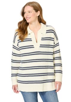 Waffle Polo Sweater