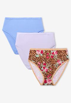 Hi-Cut Cotton/Spandex Panty 3-Pack