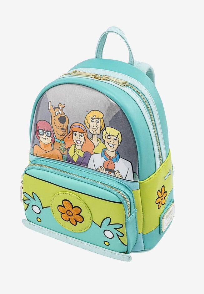Loungefly x Scooby Doo Mystery Machine Mini Backpack Shoulder Bag Purse, BLUE, alternate image number null