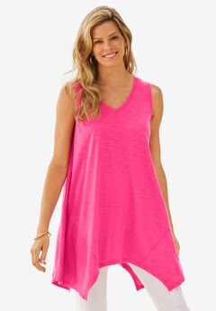 Sleeveless Hanky Hem Tunic
