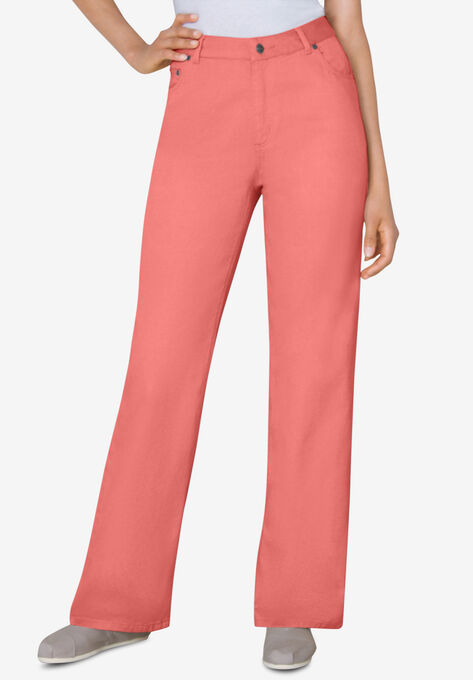 Relaxed-Fit Straight-Leg Perfect Jean, SWEET CORAL, hi-res image number null