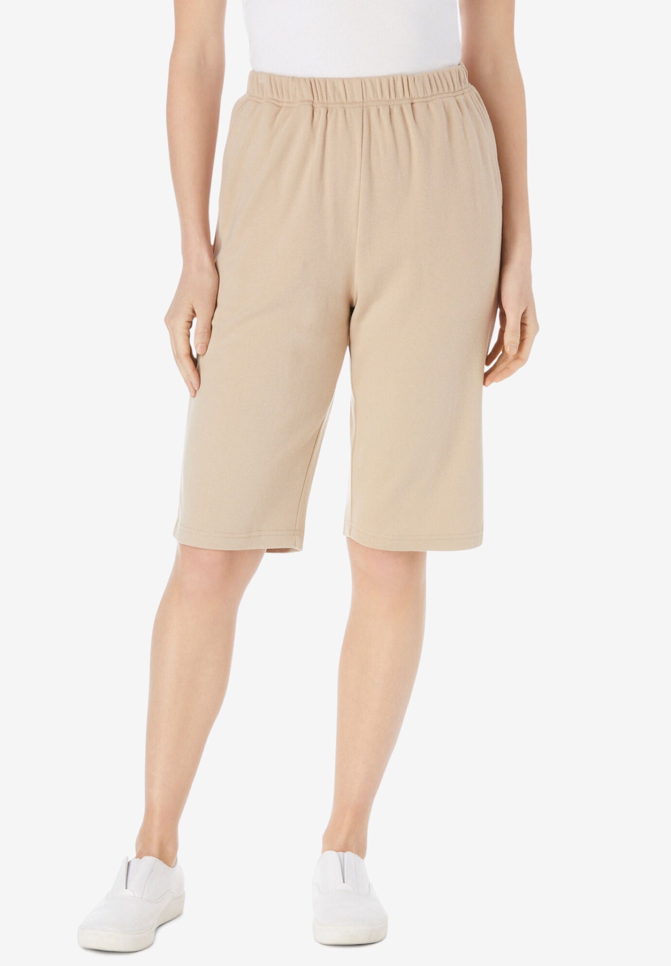 Woman within shorts outlet
