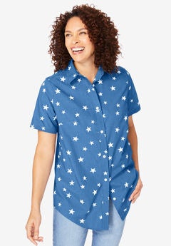 Plus Size Blue Blouses