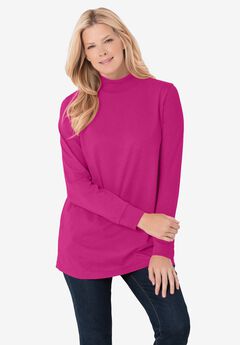 Perfect Long-Sleeve Mockneck Tee