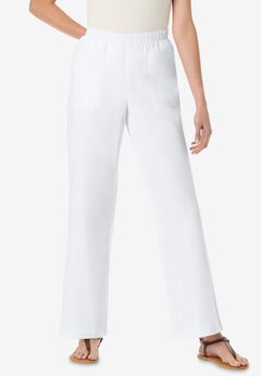 Wide-Leg Fineline Denim Jean